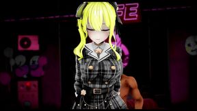 hoshimachi suisei sex and undress dance hololive hentai apple pie big boobs mmd 3d blonde hair