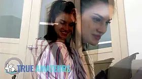 Bubble butt Stefany Kyler Rides her Bf\u2019s cock POV and gets tight ass fucked deep - True amateur