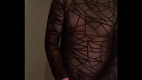 Cd Nikki pisses into cup and shoots load into it