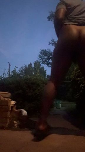 On The Porch Showing Off My Black Ass Booty
