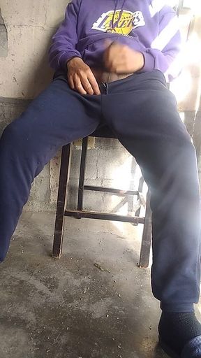 Sitting in the Chair While I Masturbate, in Front of the House Gate