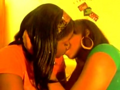 Black girls kissing