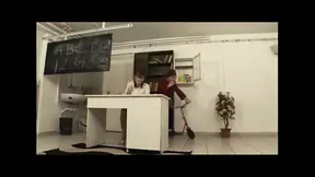 Perverted dwarf woman deviantly goes down on a giant