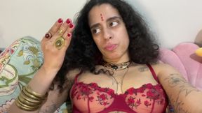 Masturbating my hairy pussy after getting my nails done