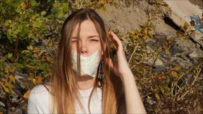Gagged glamour model