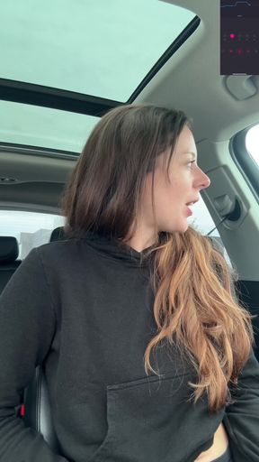 Canadian Hottie Gets off in the Drive Thru!