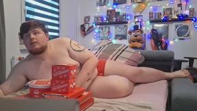 Feedee Boy does a over an hour stuffing!