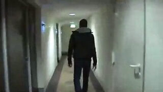 Stort, spänd, homosexuellt par, barbacka, rövknull, utomhus