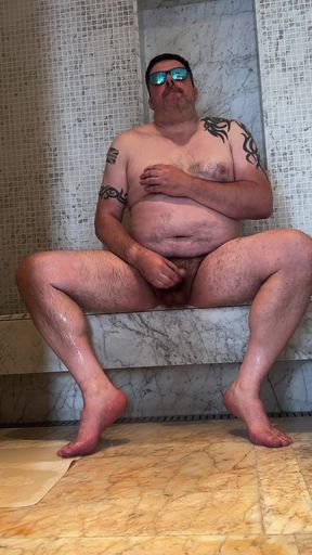 Shower Wank and Cum