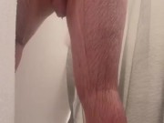 Thick bottom shower close up