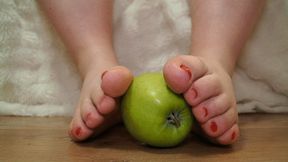 Green apple and my playful toes