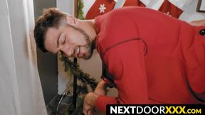 Naughty stepbro Dante Colle pounds Leeroy Jones for Christmas celebration