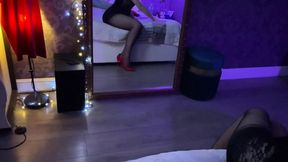 Ass&#x1F351;-gripped nylon thigh-highs, legs devoured, and legs ravished