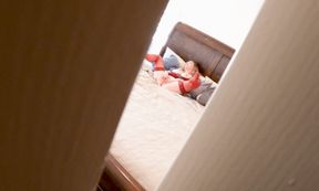 Caught Masturbating Stepmom Fucks Stepson To Deal With His Hard On Before Her Husband Comes Home