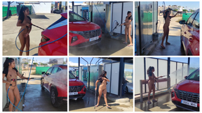 I have fun in public washing the car at a gas station, people see me naked