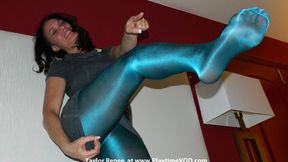 Taylor Renee Glossy Pantyhose FEET JOI Tease! "I'm going to step all over you! That makes me wet! Cum all over my feet!"
