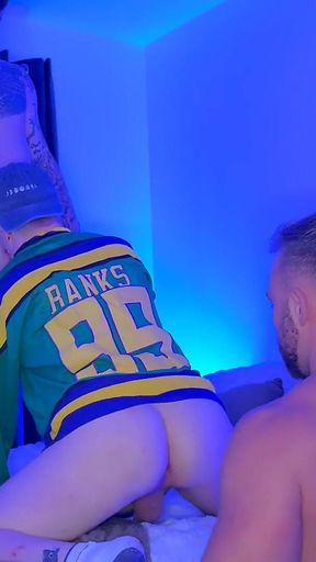 Hot Gay Threeway with Real Couple