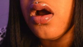 Plush Femdom Lips Heavy Drooling Closeup