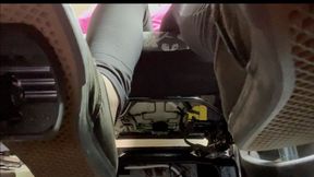 A real Pedal Pumping experience with Vans Sneakers - take place under the pedals of my car while driving - Shoe fetish, sneaker fetish - Vans