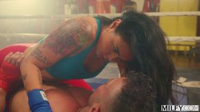 Alluring hottie Dana Vespoli rammed in the doggy style pose