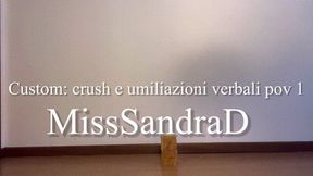Custom: crush e umilizaioni verbali pov 1