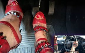 Red High Heels Driving (201)