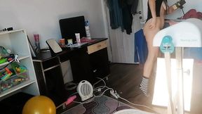 Amateur milf massages herself with a vibrator