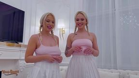 hot blondes greta foss & vera jarw are milking mr. texas s thick cock!