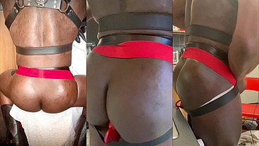 Black Big Bodybuilder Ass in Toying Scenes Resulting in Prostate Orgasm