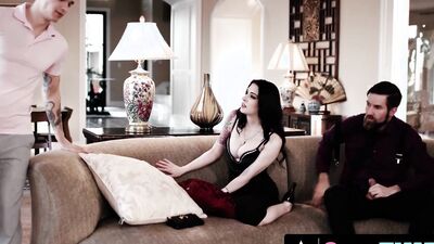 ANALTIME.XXX - Naughty Tattooed Babe Anna De Ville Gets Her Ass Pounded During Threesome