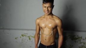 Asian Muscle guy Nipple torture 1
