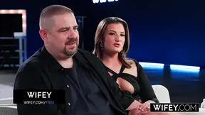 Thick hotwife Paisley West wants another man's spunk while her hubby watches.
