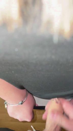British slutwife makes cuck hubby wank into her panties after she got used