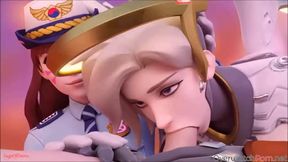 Mercy rescues hard dick