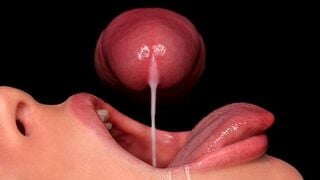 CLOSE UP: Best FREE Sloppy Mouth for your CUM! Use my CUM DUMPSTER! HOT Sucking Cock ASMR - BLOWJOB