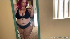 BBW Mirror Bikini Selfie Video