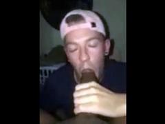 Straight Neighbor's Big Cock Blowjob