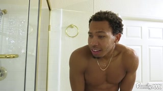 She Enjoys Her Stepson's Big Black Cock While Her Husband is Away