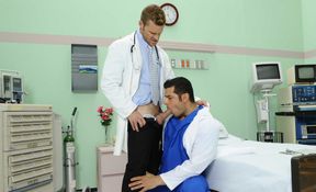 Doctor fucks patient in the ass and fulfills his gay fantasies