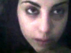 arab comes in his gf mouth