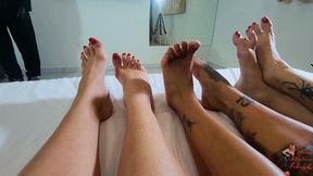 Foot Worship, by Manu, Agatha, Mibby and Slave, HD
