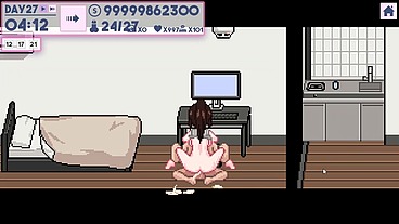 ApartmentStory [PornPlay Hentai game] Ep.4 this married woman is cheating while her husband is resting in the same room