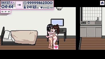 ApartmentStory [PornPlay Hentai game] Ep.4 this married woman is cheating while her husband is resting in the same room