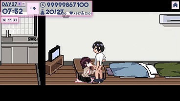 ApartmentStory [PornPlay Hentai game] Ep.4 this married woman is cheating while her husband is resting in the same room
