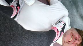 Lady Luciana and Lady Nora - Trampling session for the injured cyclist