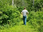 Man peeing in nature!