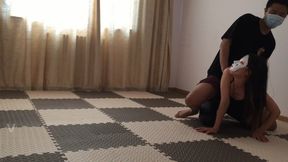 Riding on ponygirl in uniforms and crawling in home and ponyplay #AS020