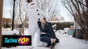 TWINKPOP - Tattooed Man Bo Sinn Gets Clothed As A Snowman And Porks All Of Benjamin Blue's Fuckholes