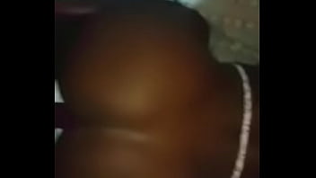 Big booty African girl run from dick