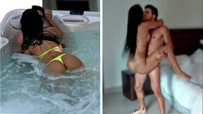 SUPER SEXY Venezuelan MODEL Gets Fucked In The Jacuzzi & The Shower